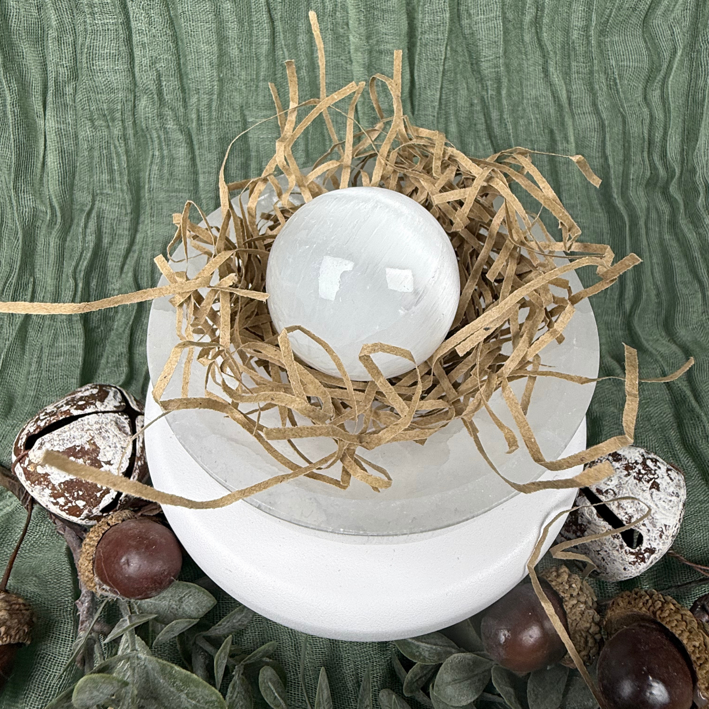 Satin Spar (Selenite) Spheres