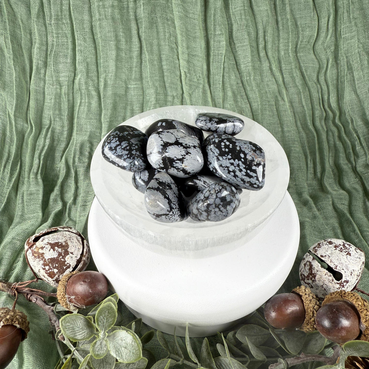 Snowflake Obsidian Tumble Stone (Medium 2-3cm)