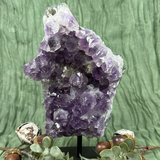 Amethyst on Metal Stand