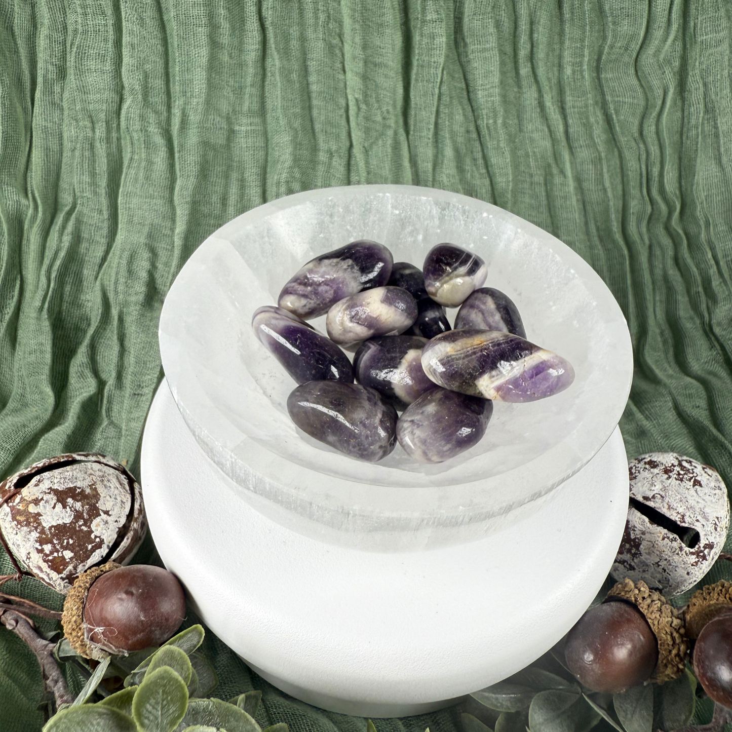 Chevron Amethyst Tumble Stone (Medium 2-3cm)