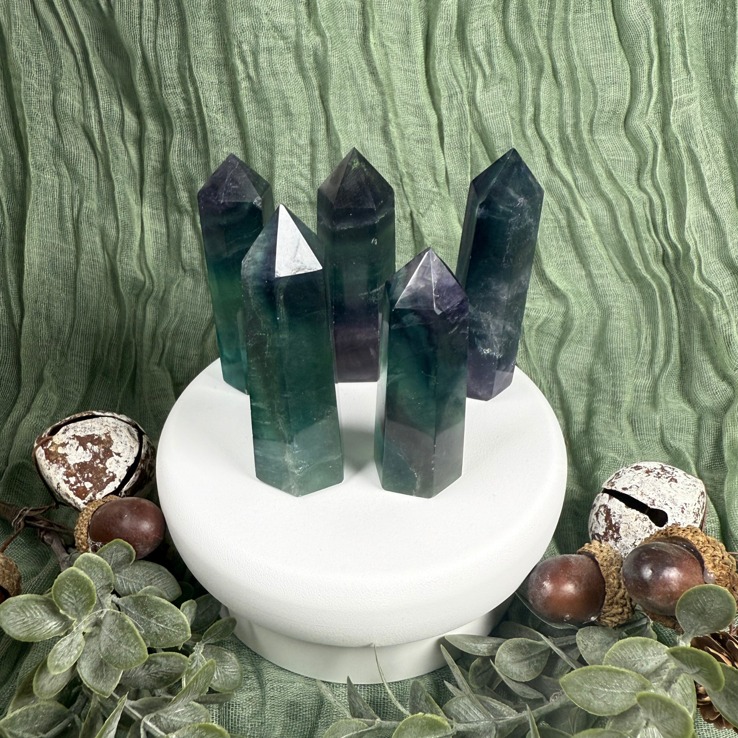 Rainbow Fluorite Towers (60-90g)