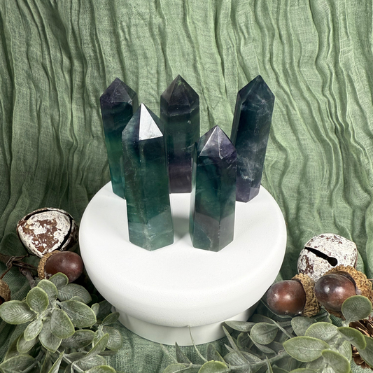 Rainbow Fluorite Towers (60-90g)