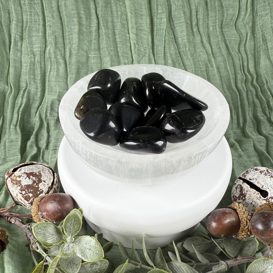 Black Obsidian Tumble Stone (Medium 2-3cm)