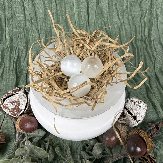 Satin Spar (Selenite) Spheres