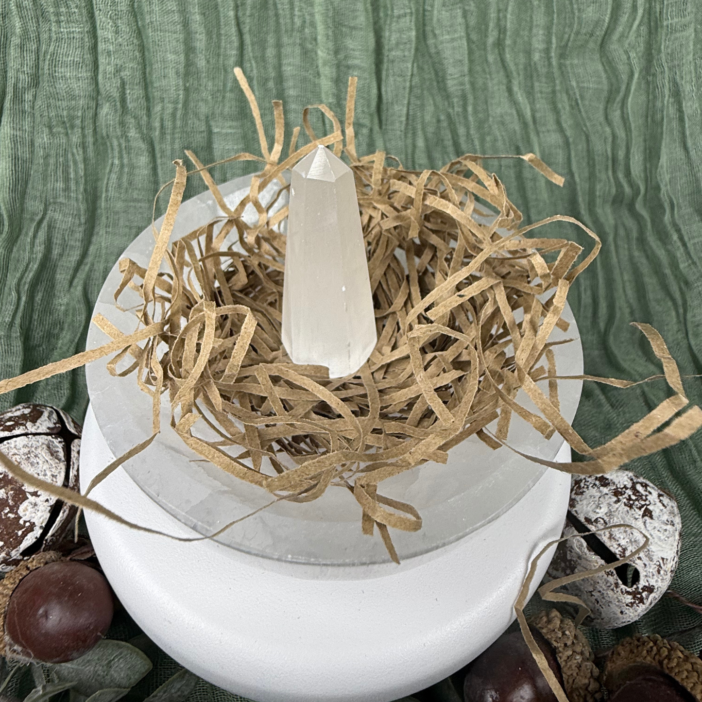 Satin Spar (Selenite) Carvings