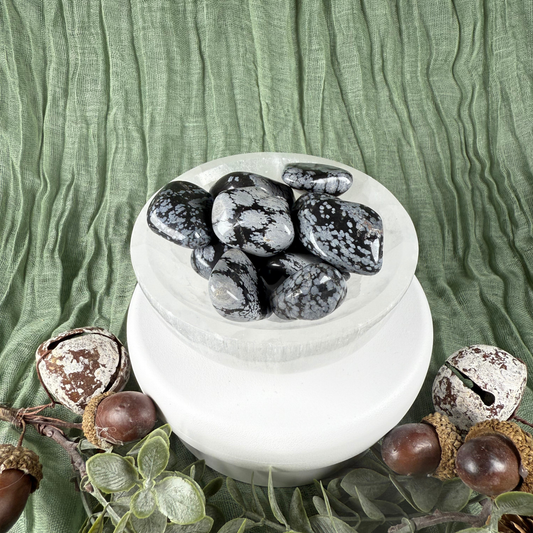 Snowflake Obsidian Tumble Stone (Medium 2-3cm)