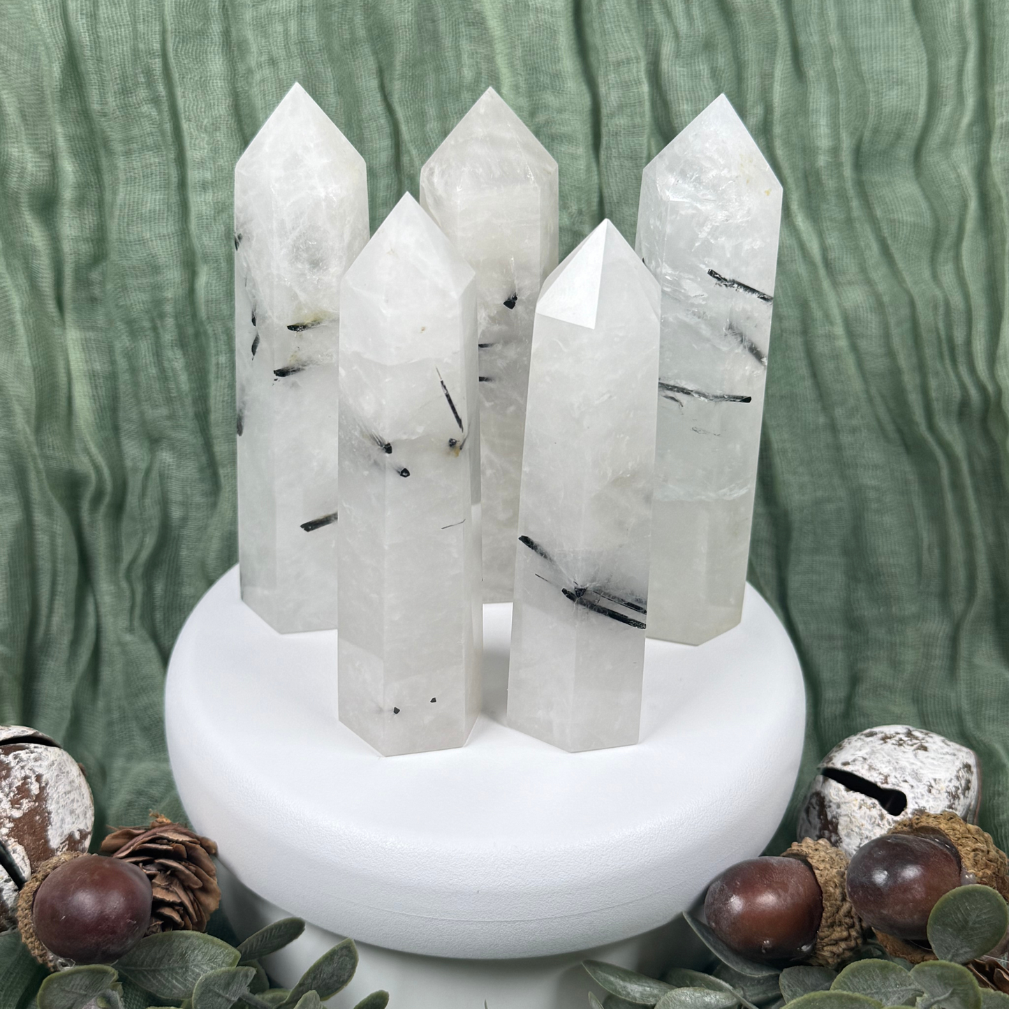 Tourmalinated Quartz Towers (85-120g)