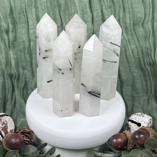 Tourmalinated Quartz Towers (85-120g)
